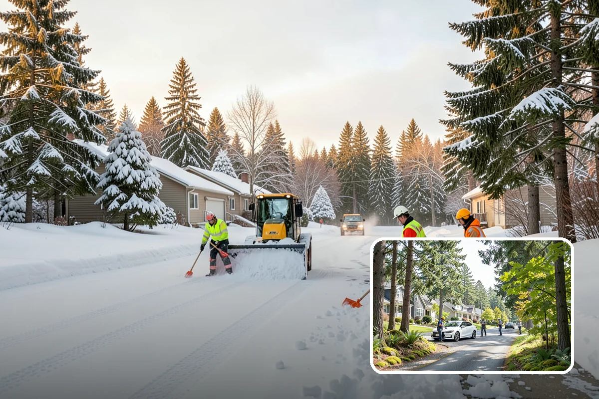 Hospital Snow Removal in Normandy Park, King County, WA - Ambulance bays and ER entrances cleared first