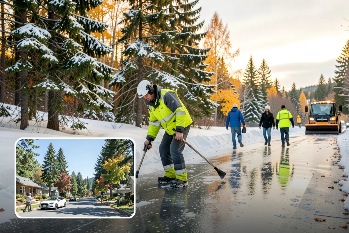 Hospital Snow Removal in Orting, Pierce County, WA - Ambulance bays and ER entrances cleared first