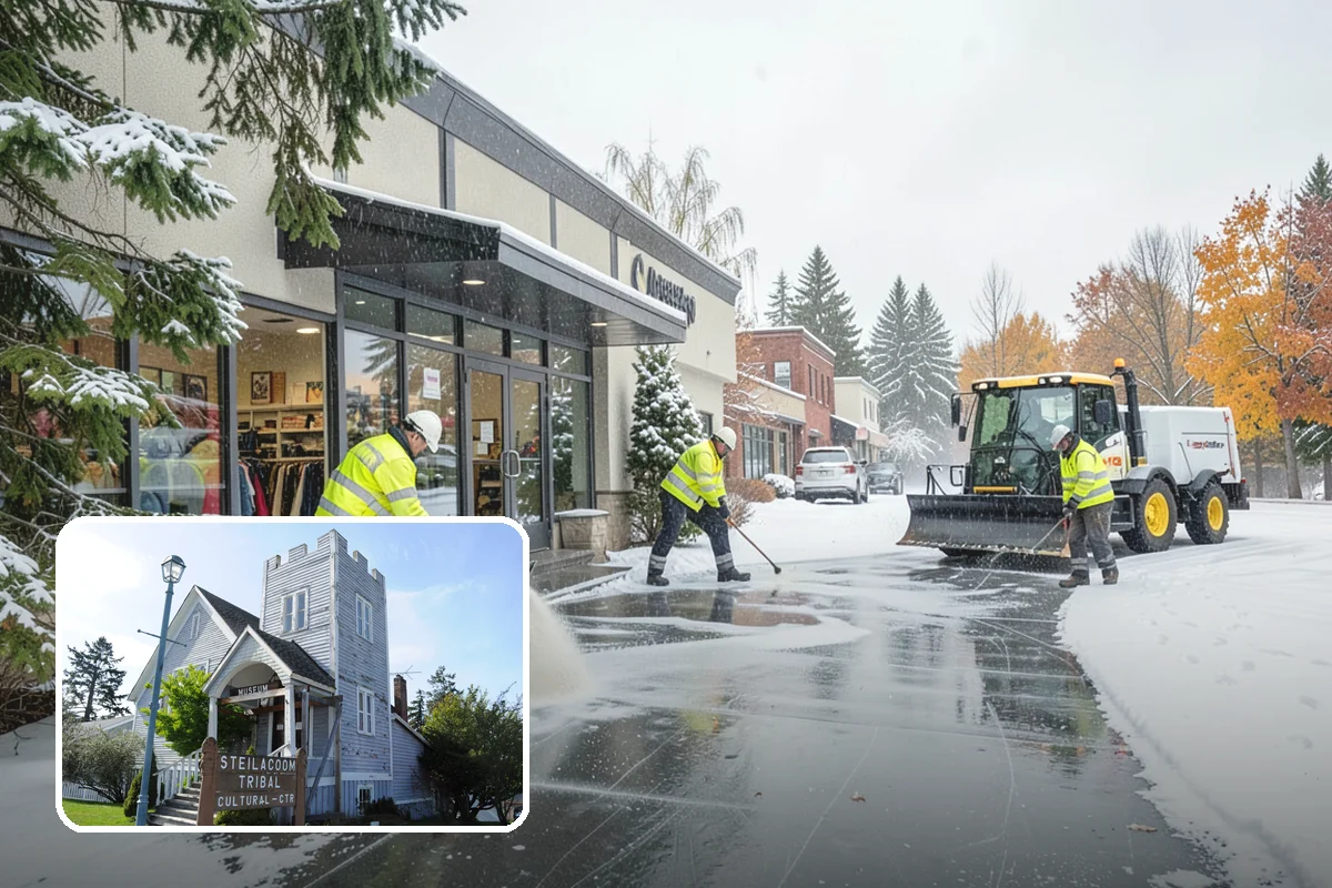 Hospital Snow Removal in Steilacoom, Pierce County, WA - Ambulance bays and ER entrances cleared first