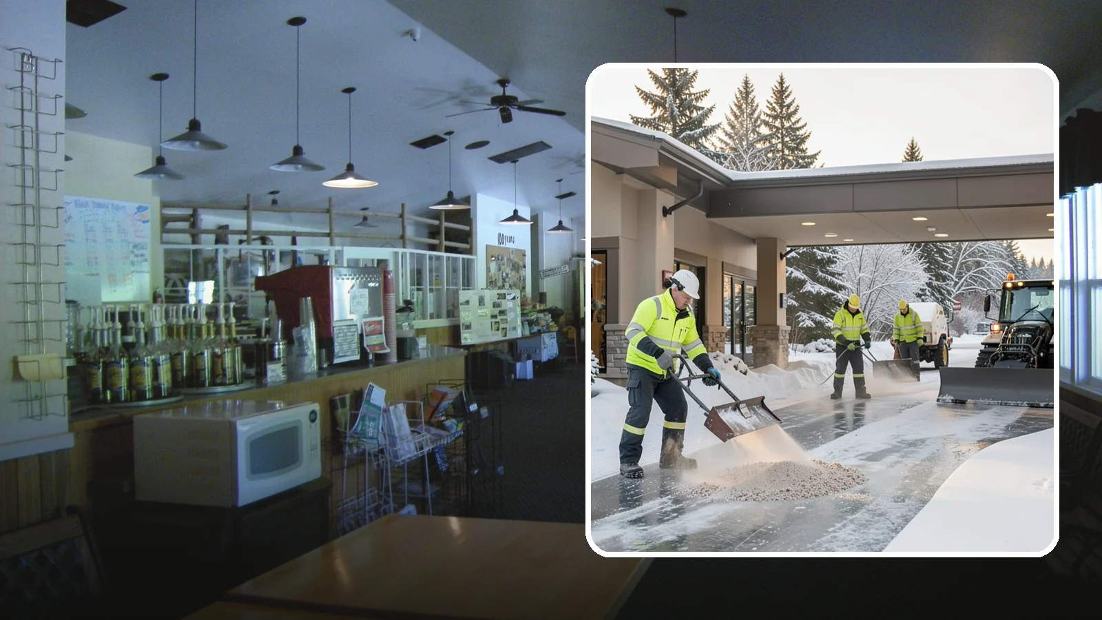 Hotel Deicing in Black Diamond, King County, WA - Deicing for hotels that keeps porte-cocheres, guest entrances, and walkways pristine so arriving travelers step onto safe, dry...
