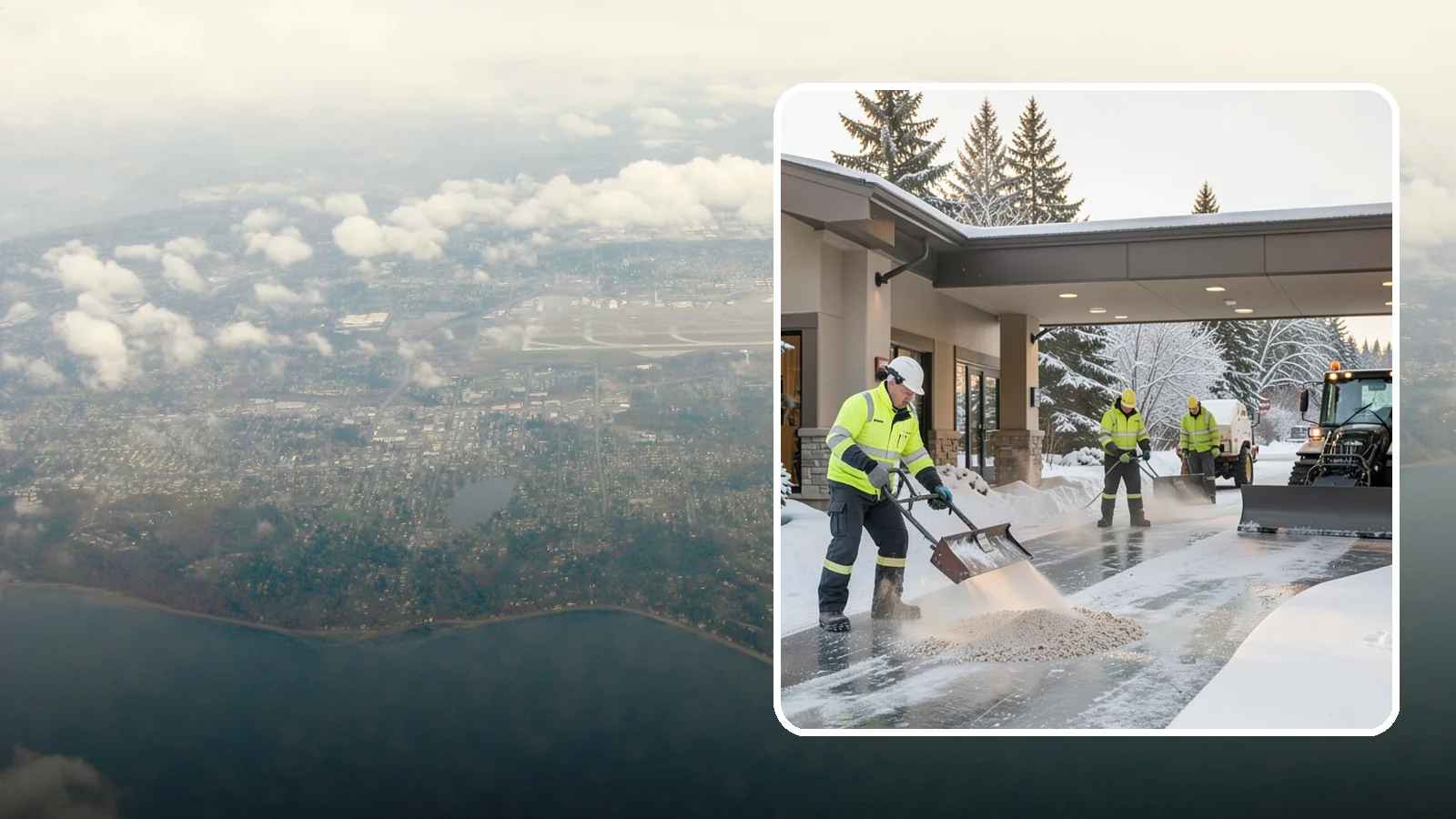 Hotel Deicing in Burien, King County, WA - Deicing for hotels that keeps porte-cocheres, guest entrances, and walkways pristine so arriving travelers step onto safe, dry...