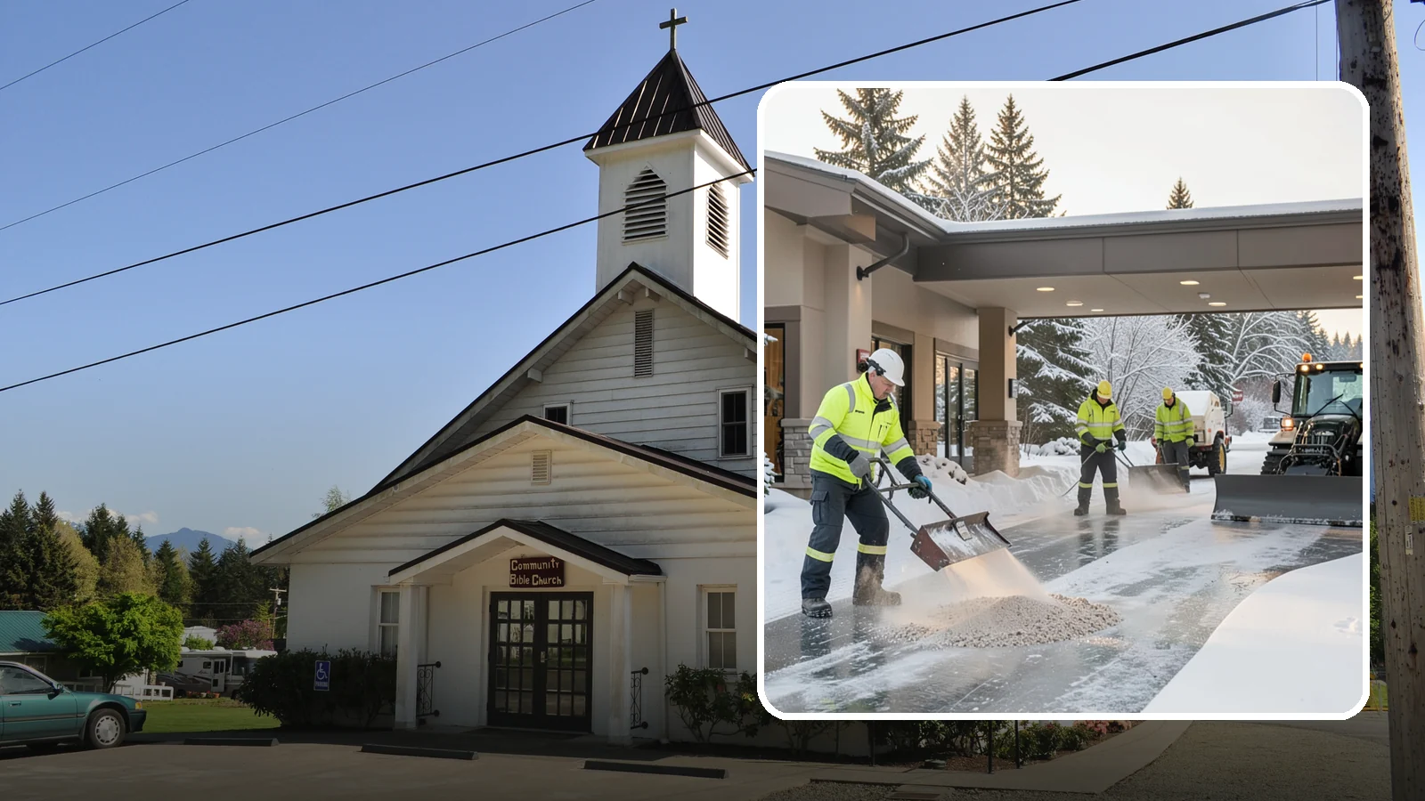 Hotel Deicing in Concrete, Skagit County, WA - Deicing for hotels that keeps porte-cocheres, guest entrances, and walkways pristine so arriving travelers step onto safe, dry...