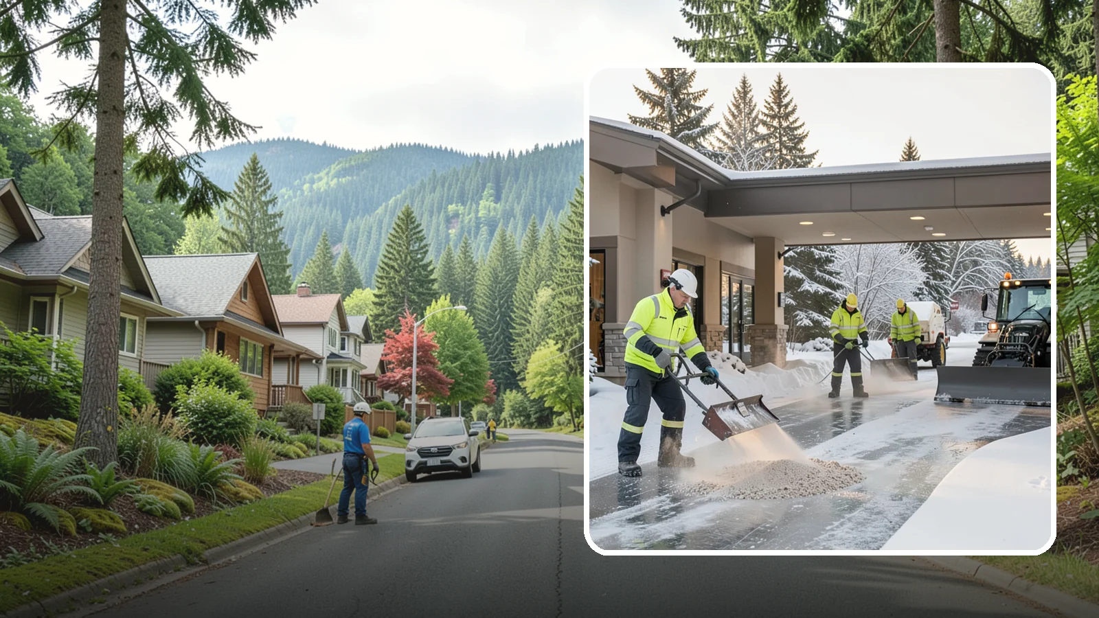 Hotel Deicing in Darrington, Snohomish County, WA - Deicing for hotels that keeps porte-cocheres, guest entrances, and walkways pristine so arriving travelers step onto safe, dry...