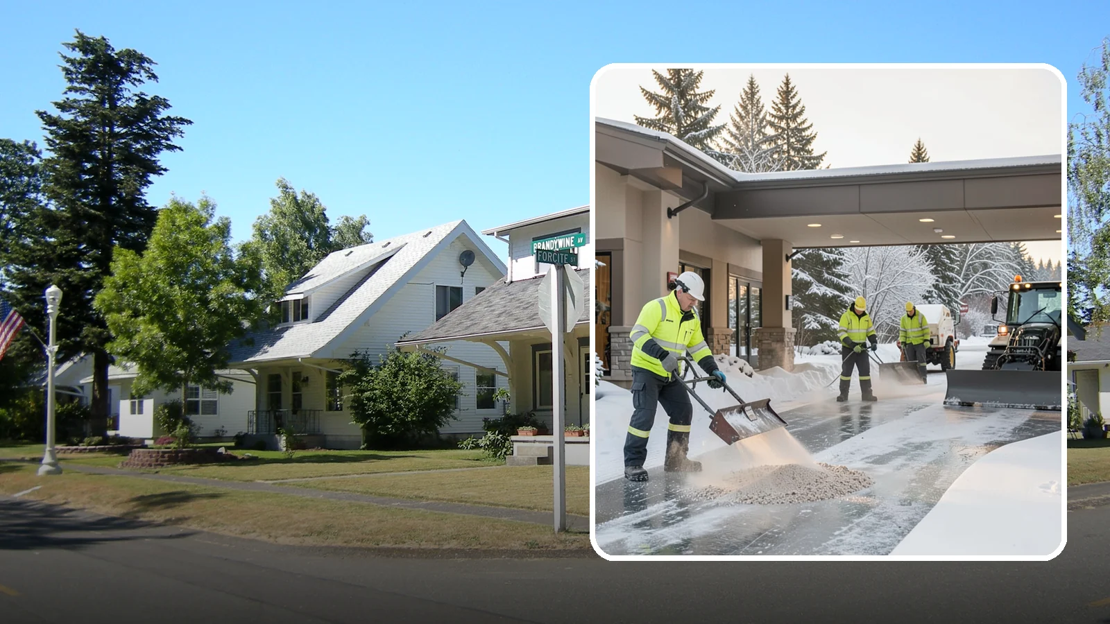 Hotel Deicing in DuPont, Pierce County, WA - Deicing for hotels that keeps porte-cocheres, guest entrances, and walkways pristine so arriving travelers step onto safe, dry...