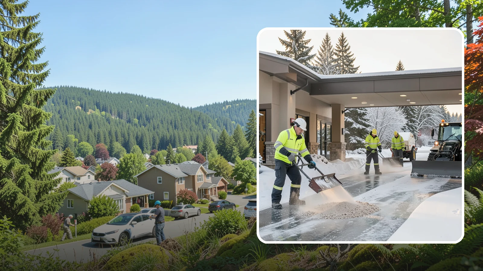 Hotel Deicing in Index, Snohomish County, WA - Deicing for hotels that keeps porte-cocheres, guest entrances, and walkways pristine so arriving travelers step onto safe, dry...