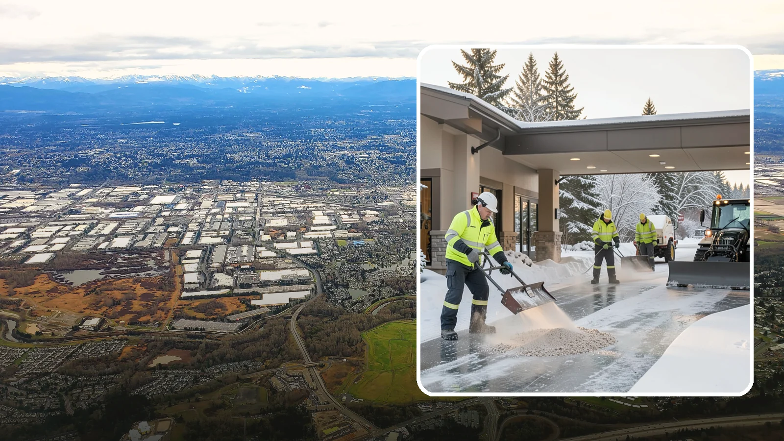 Hotel Deicing in Kent, King County, WA - Deicing for hotels that keeps porte-cocheres, guest entrances, and walkways pristine so arriving travelers step onto safe, dry...