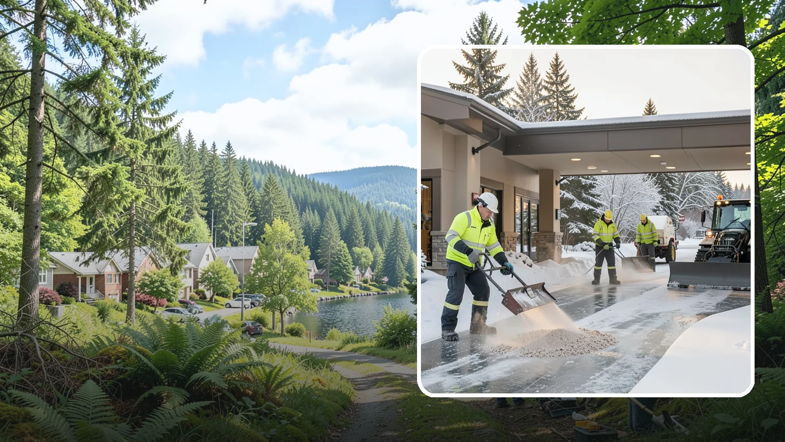 Hotel Deicing in Lake Forest Park, King County, WA - Deicing for hotels that keeps porte-cocheres, guest entrances, and walkways pristine so arriving travelers step onto safe, dry...