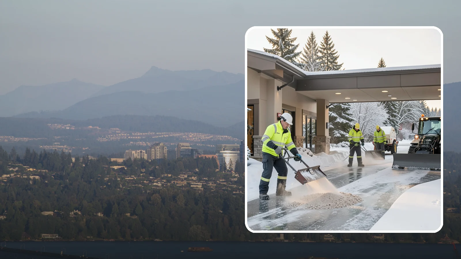 Hotel Deicing in Medina, King County, WA - Deicing for hotels that keeps porte-cocheres, guest entrances, and walkways pristine so arriving travelers step onto safe, dry...