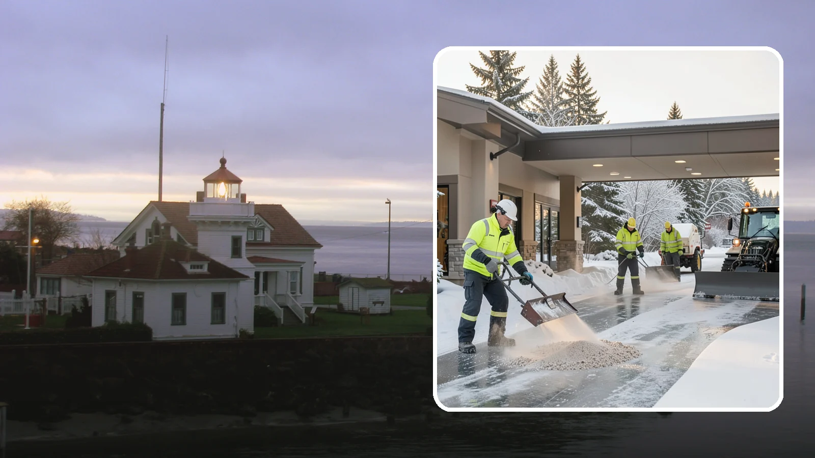 Hotel Deicing in Mukilteo, Snohomish County, WA - Deicing for hotels that keeps porte-cocheres, guest entrances, and walkways pristine so arriving travelers step onto safe, dry...