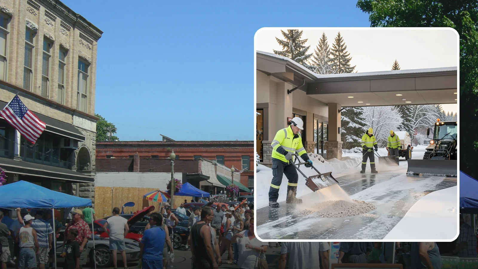 Hotel Deicing in Snohomish, Snohomish County, WA - Deicing for hotels that keeps porte-cocheres, guest entrances, and walkways pristine so arriving travelers step onto safe, dry...