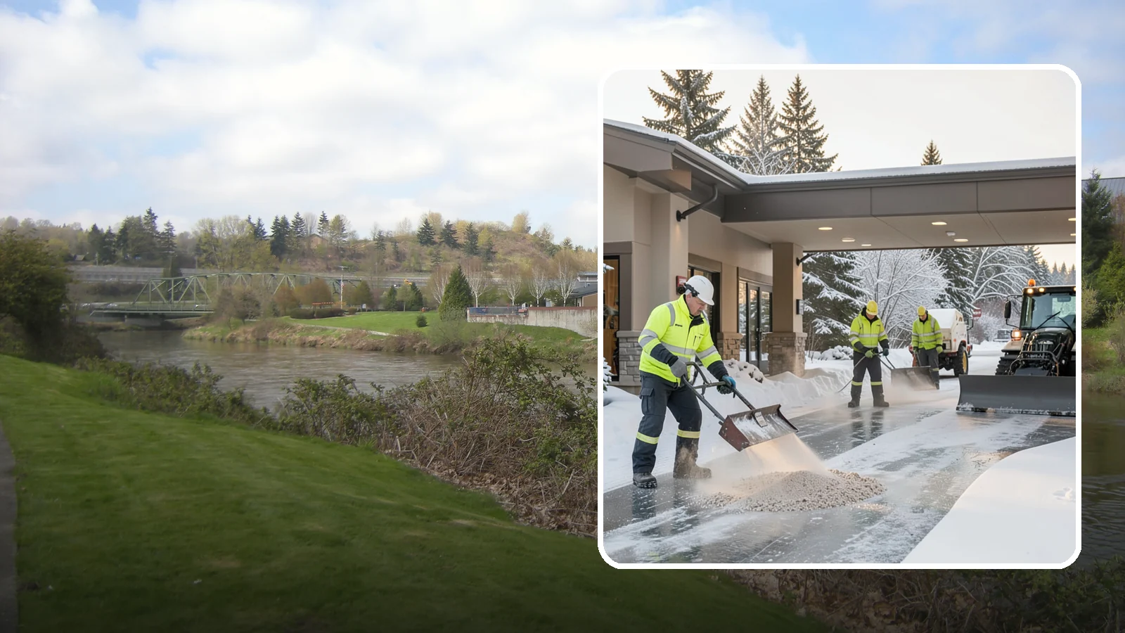 Hotel Deicing in Tukwila, King County, WA - Deicing for hotels that keeps porte-cocheres, guest entrances, and walkways pristine so arriving travelers step onto safe, dry...