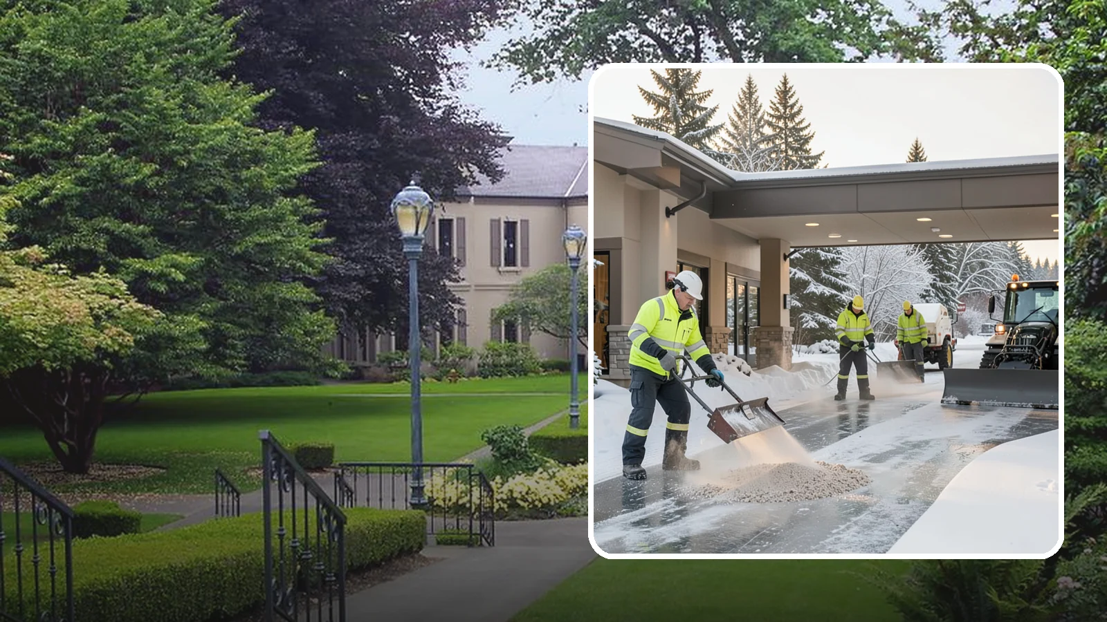 Hotel Deicing in Woodinville, King County, WA - Deicing for hotels that keeps porte-cocheres, guest entrances, and walkways pristine so arriving travelers step onto safe, dry...