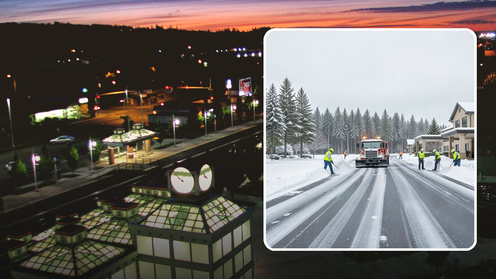 Hotel Parking Lot Snow Removal in Auburn, King County, WA - We clear hotel lots and entry drives around the clock so Western Washington guests arrive and depart smoothly in winter.