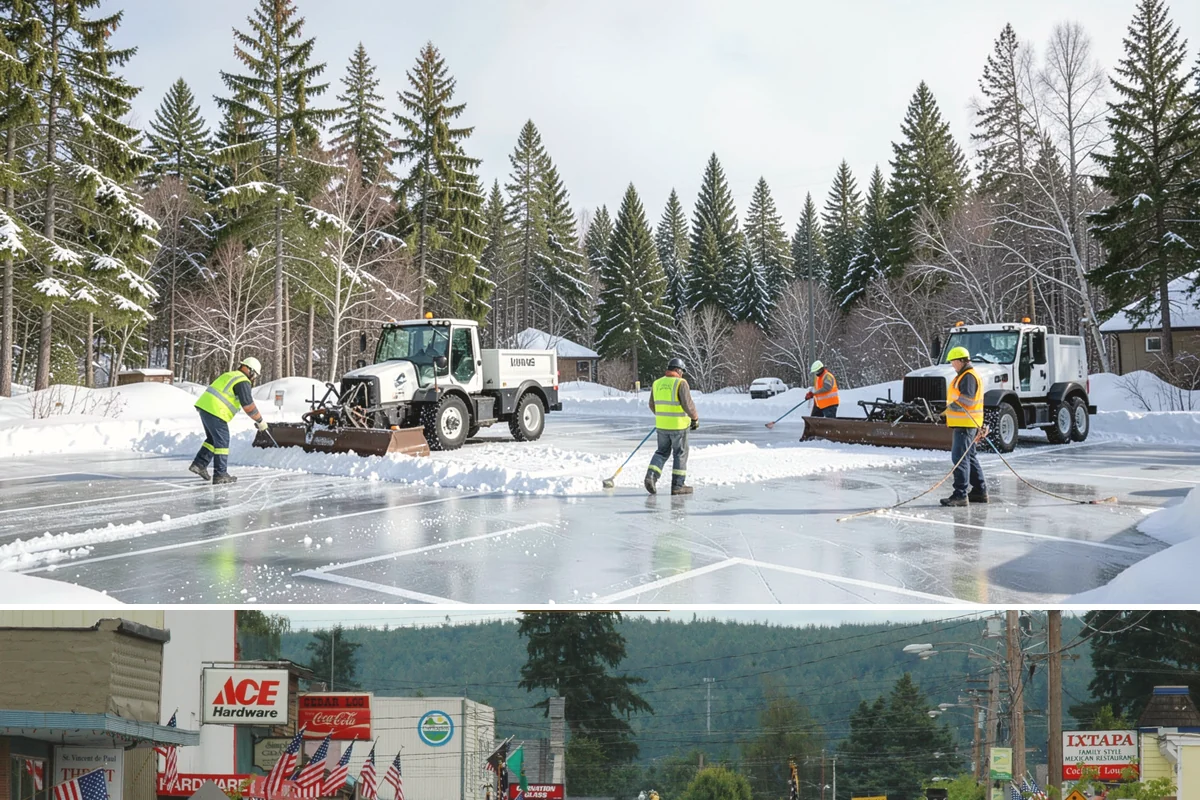 Hotel Parking Lot Snow Removal in Carnation, King County, WA - Hotel lots in the Puget Sound area need the most winter attention from December through February, spanning peak travel and...