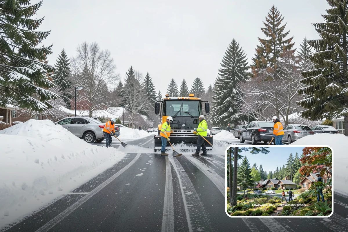 Hotel Parking Lot Snow Removal in Edgewood, Pierce County, WA - Guests arrive and depart smoothly at any hour of the storm