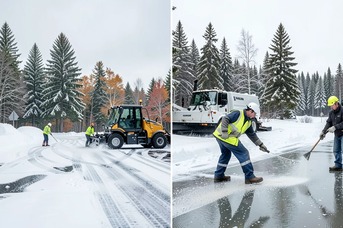 Hotel Parking Lot Snow Removal in Fircrest, Pierce County, WA - Prioritize the porte-cochere, entry drive, and guest parking with hotel staff