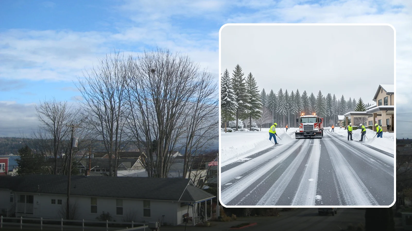 Hotel Parking Lot Snow Removal in Langley, Island County, WA - We clear hotel lots and entry drives around the clock so Western Washington guests arrive and depart smoothly in winter.