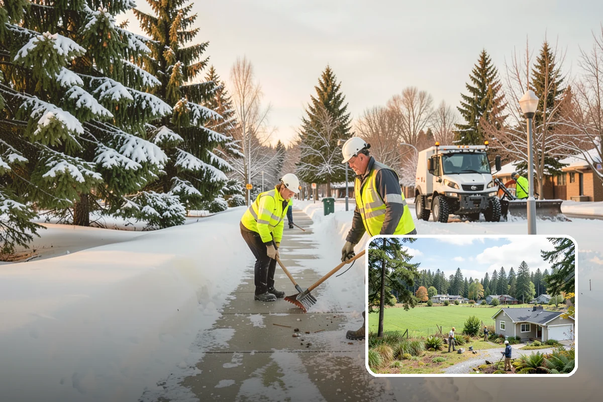 Hotel Parking Lot Snow Removal in Lyman, Skagit County, WA - Guests arrive and depart smoothly at any hour of the storm