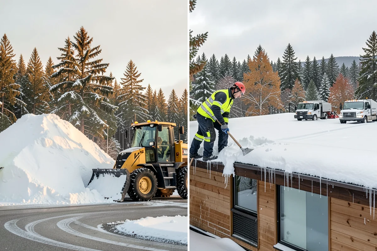 Hotel Parking Lot Snow Removal in Lyman, Skagit County, WA - Prioritize the porte-cochere, entry drive, and guest parking with hotel staff