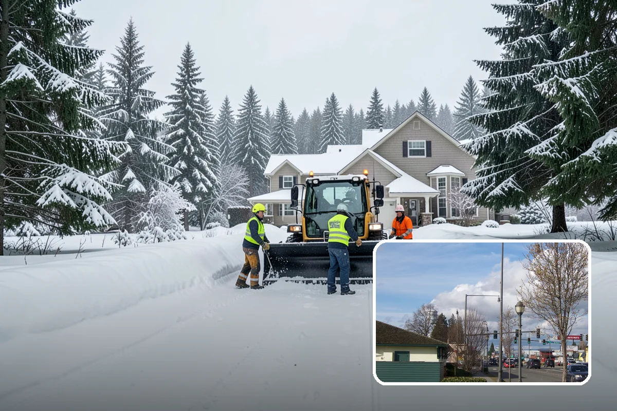 Hotel Parking Lot Snow Removal in Marysville, Snohomish County, WA - Guests arrive and depart smoothly at any hour of the storm