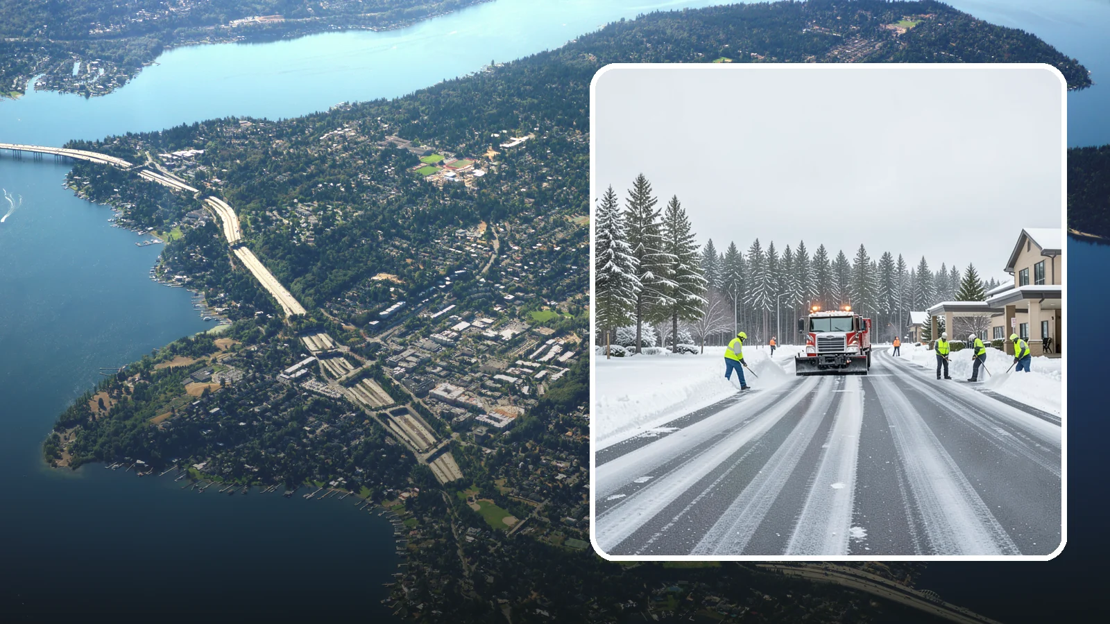 Hotel Parking Lot Snow Removal in Mercer Island, King County, WA - We clear hotel lots and entry drives around the clock so Western Washington guests arrive and depart smoothly in winter.