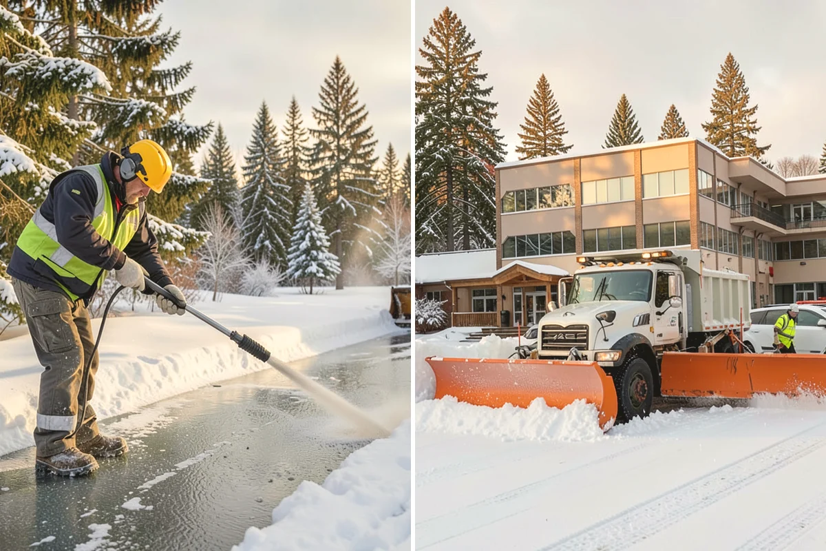 Hotel Parking Lot Snow Removal in Monroe, Snohomish County, WA - Prioritize the porte-cochere, entry drive, and guest parking with hotel staff