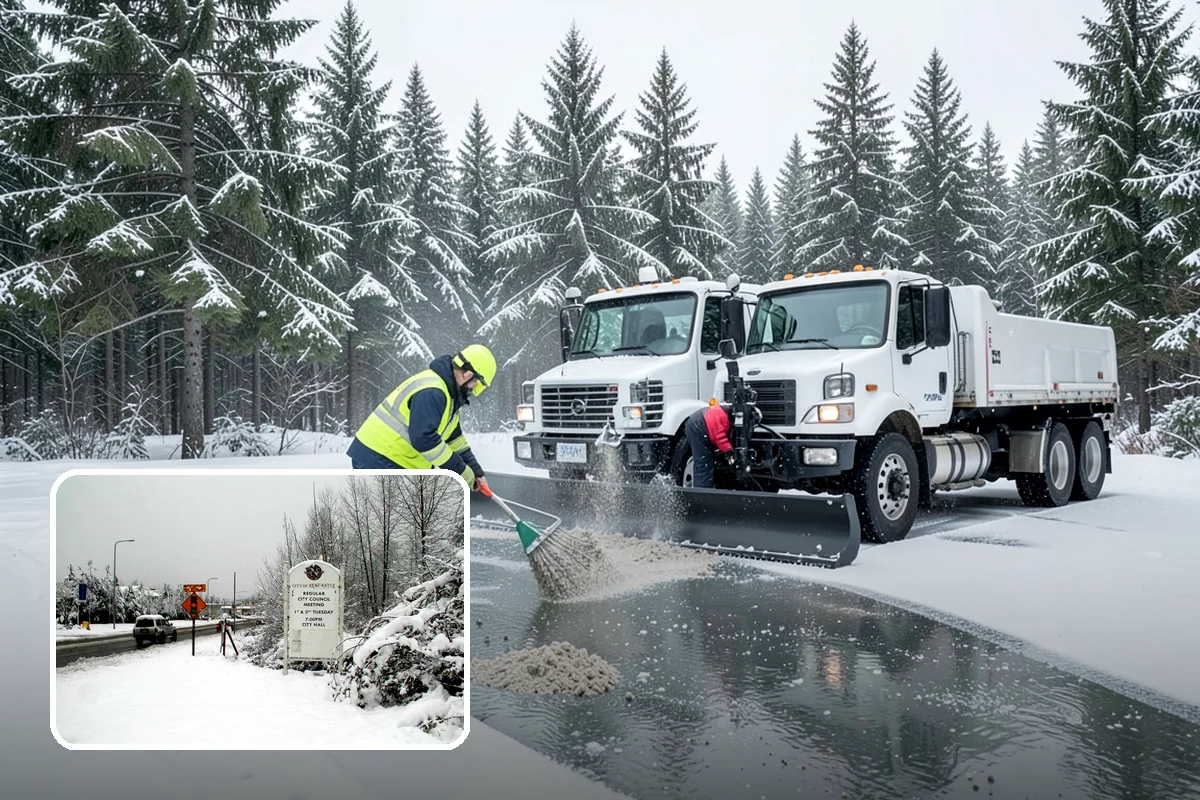 Hotel Parking Lot Snow Removal in Newcastle, King County, WA - Guests arrive and depart smoothly at any hour of the storm