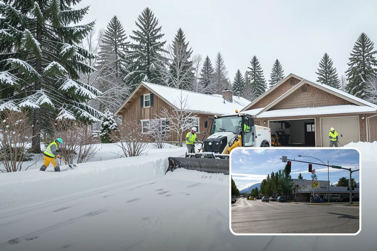 Hotel Parking Lot Snow Removal in North Bend, King County, WA - Guests arrive and depart smoothly at any hour of the storm