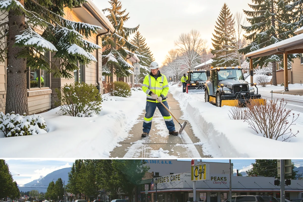 Hotel Parking Lot Snow Removal in North Bend, King County, WA - Hotel lots in the Puget Sound area need the most winter attention from December through February, spanning peak travel and...