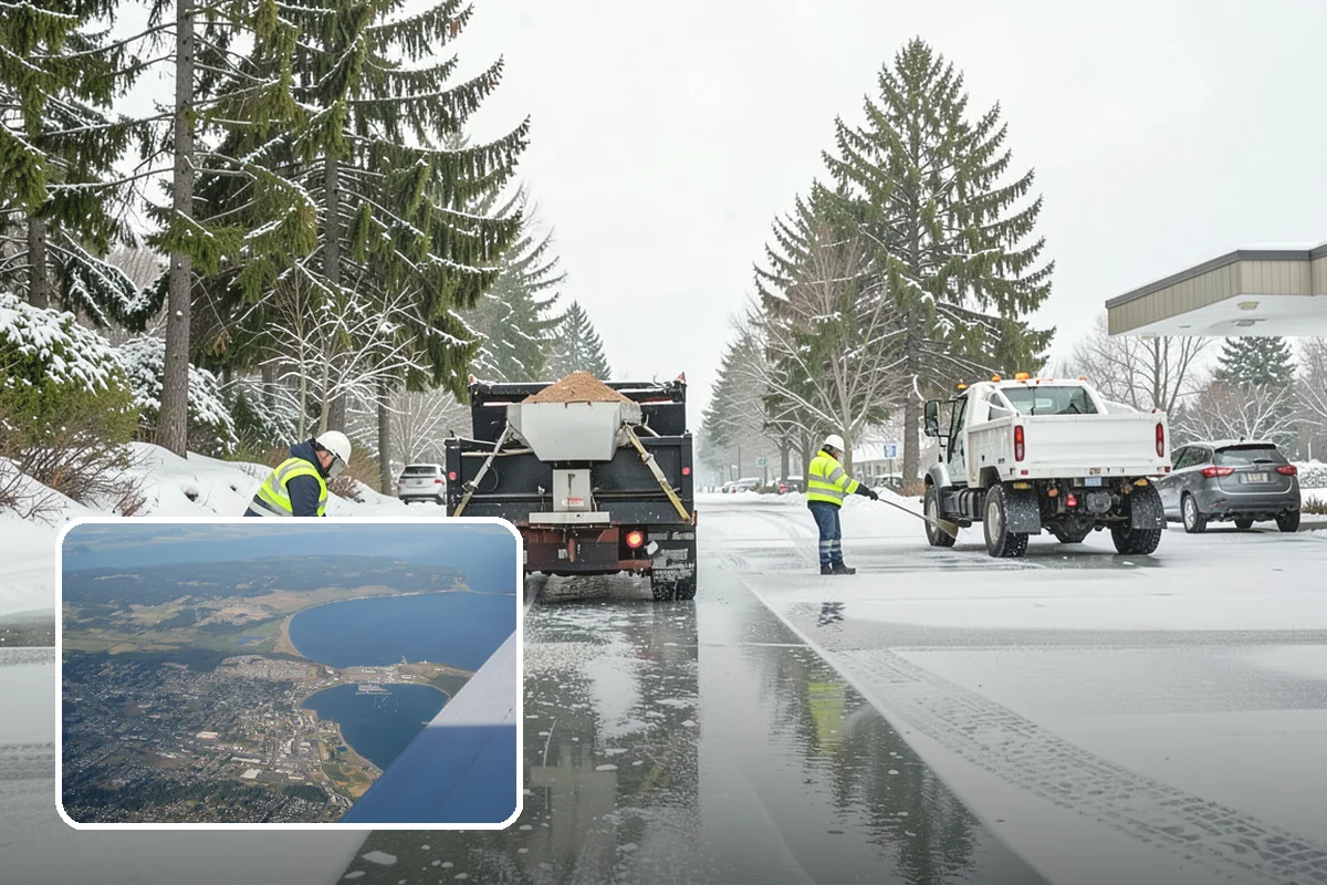 Hotel Parking Lot Snow Removal in Oak Harbor, Island County, WA - Guests arrive and depart smoothly at any hour of the storm