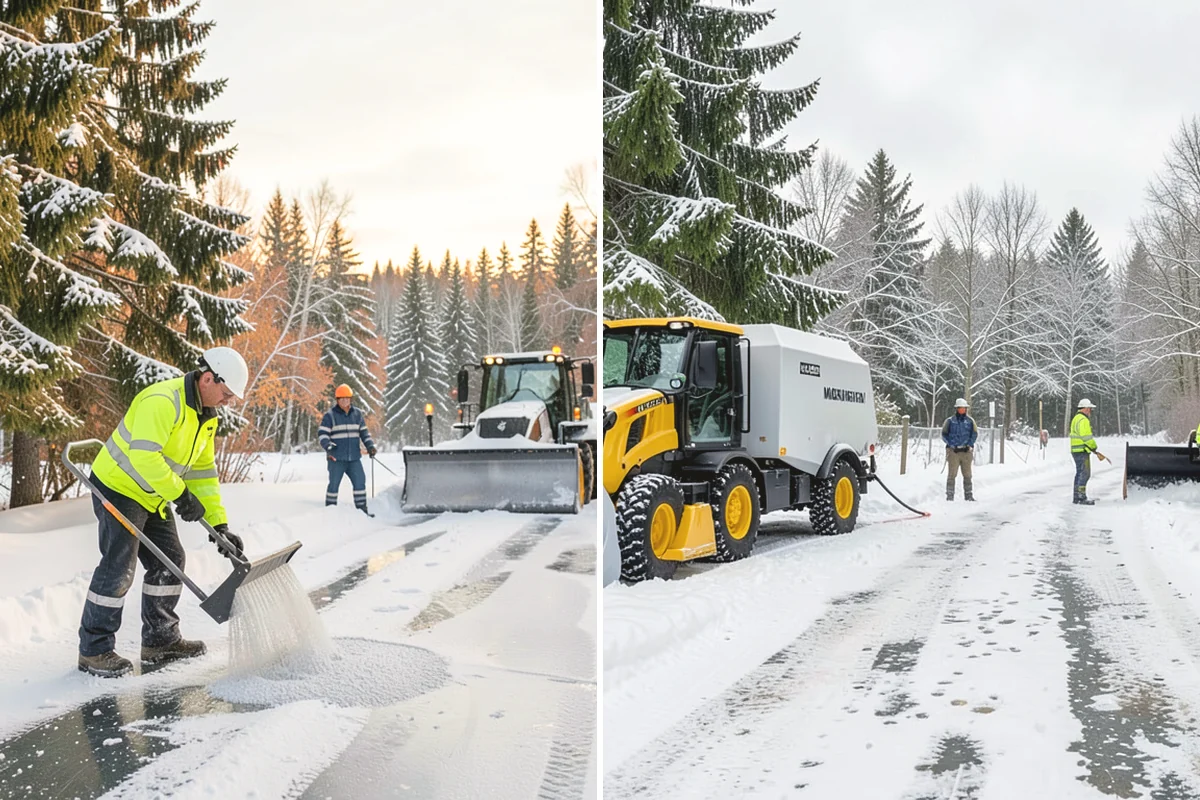 Hotel Parking Lot Snow Removal in Oak Harbor, Island County, WA - Prioritize the porte-cochere, entry drive, and guest parking with hotel staff