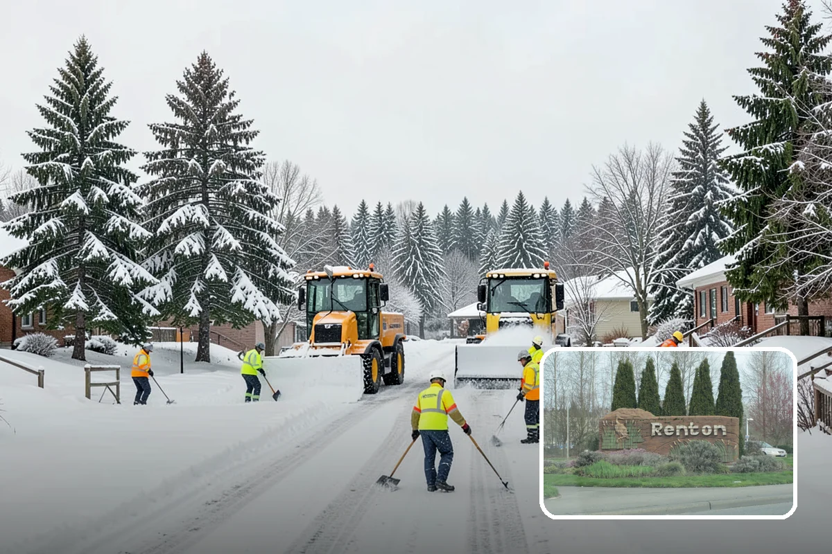 Hotel Parking Lot Snow Removal in Renton, King County, WA - Guests arrive and depart smoothly at any hour of the storm