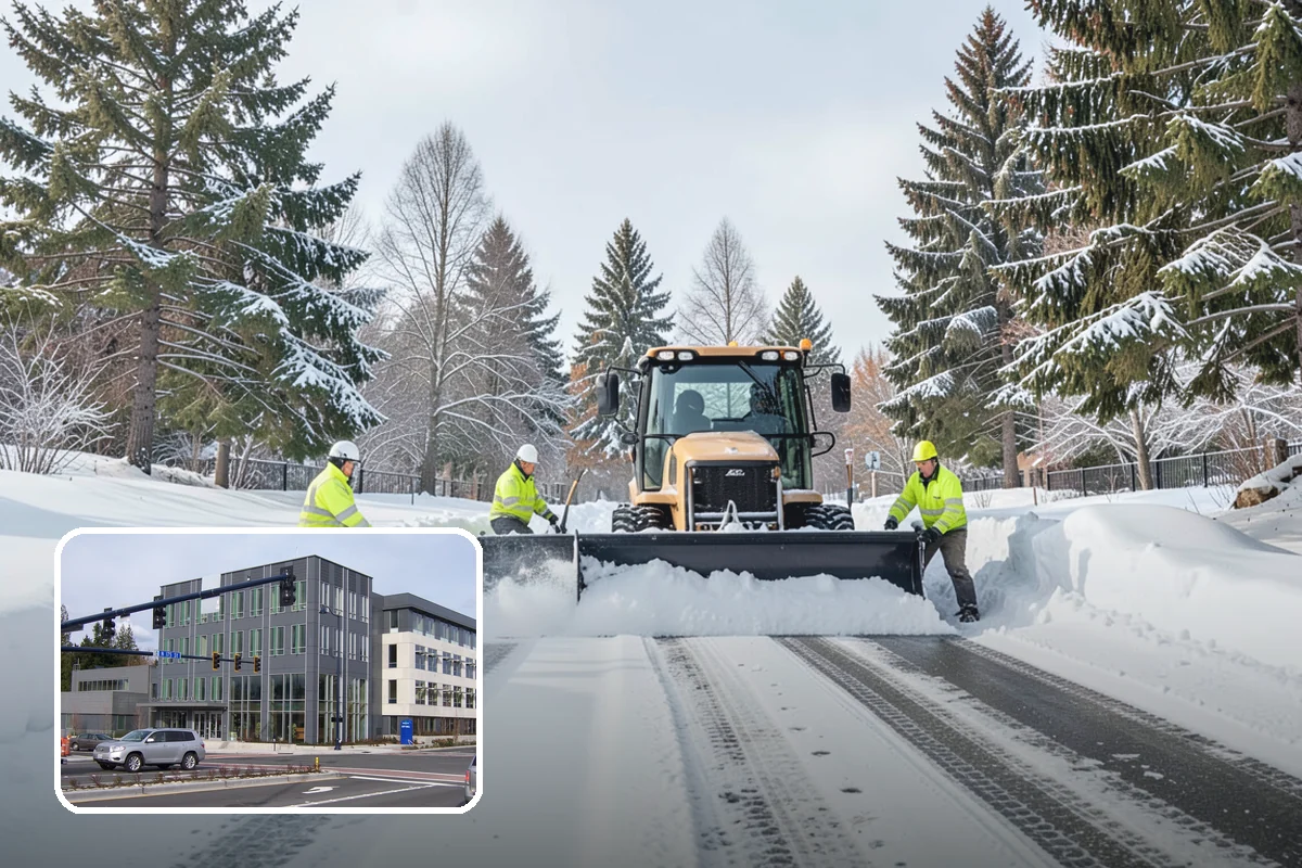 Hotel Parking Lot Snow Removal in Shoreline, King County, WA - Guests arrive and depart smoothly at any hour of the storm