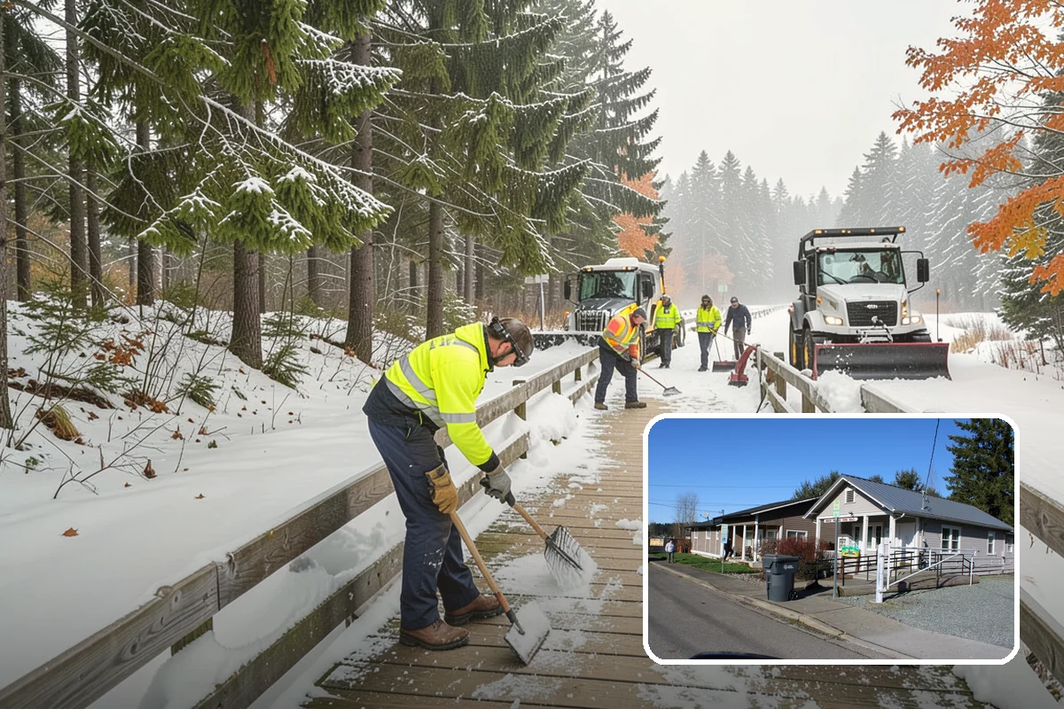 Hotel Parking Lot Snow Removal in South Prairie, Pierce County, WA - Guests arrive and depart smoothly at any hour of the storm