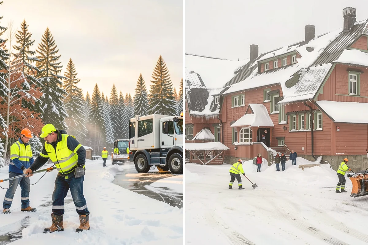 Hotel Parking Lot Snow Removal in Stanwood, Snohomish County, WA - Prioritize the porte-cochere, entry drive, and guest parking with hotel staff
