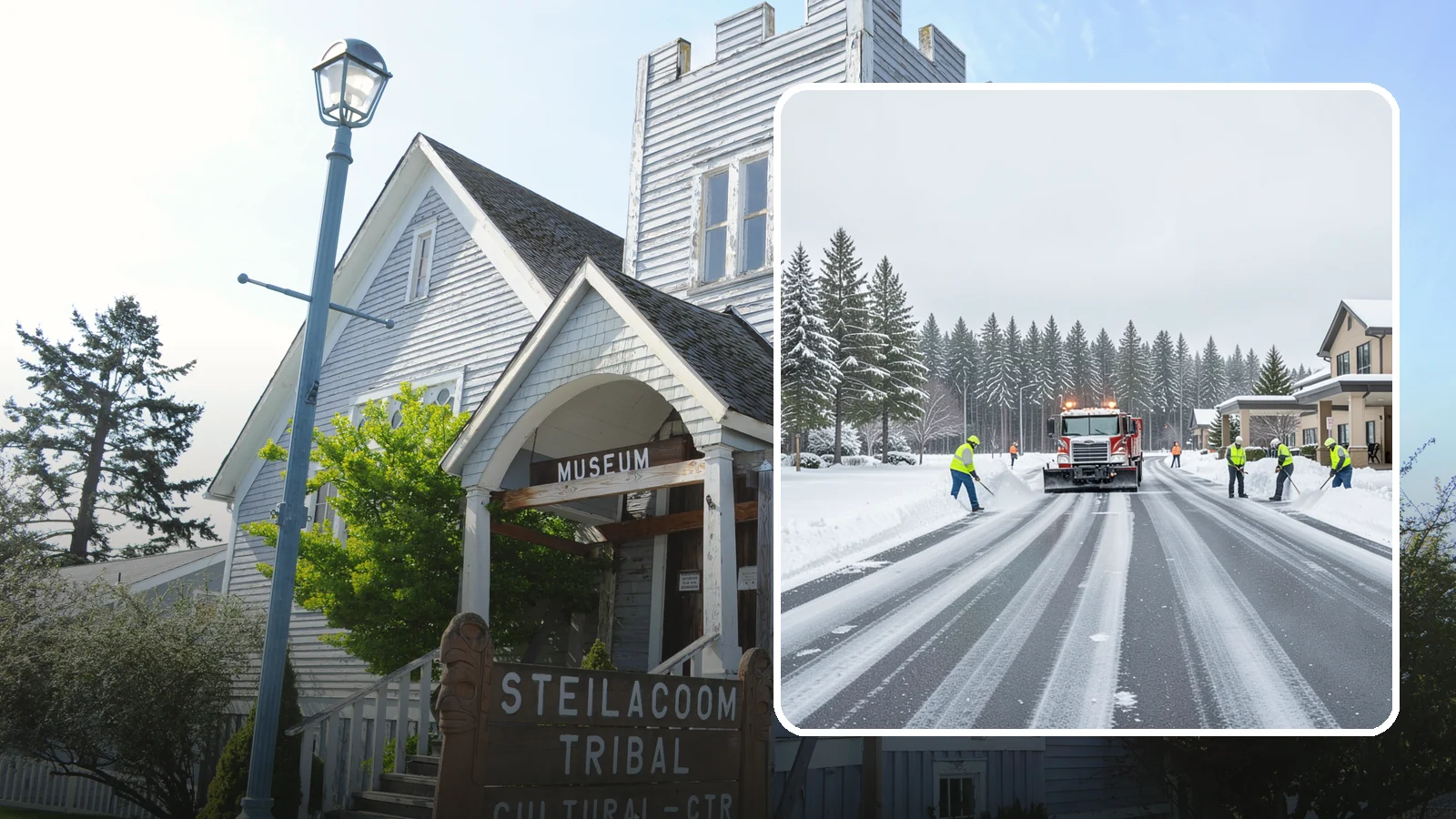 Hotel Parking Lot Snow Removal in Steilacoom, Pierce County, WA - We clear hotel lots and entry drives around the clock so Western Washington guests arrive and depart smoothly in winter.