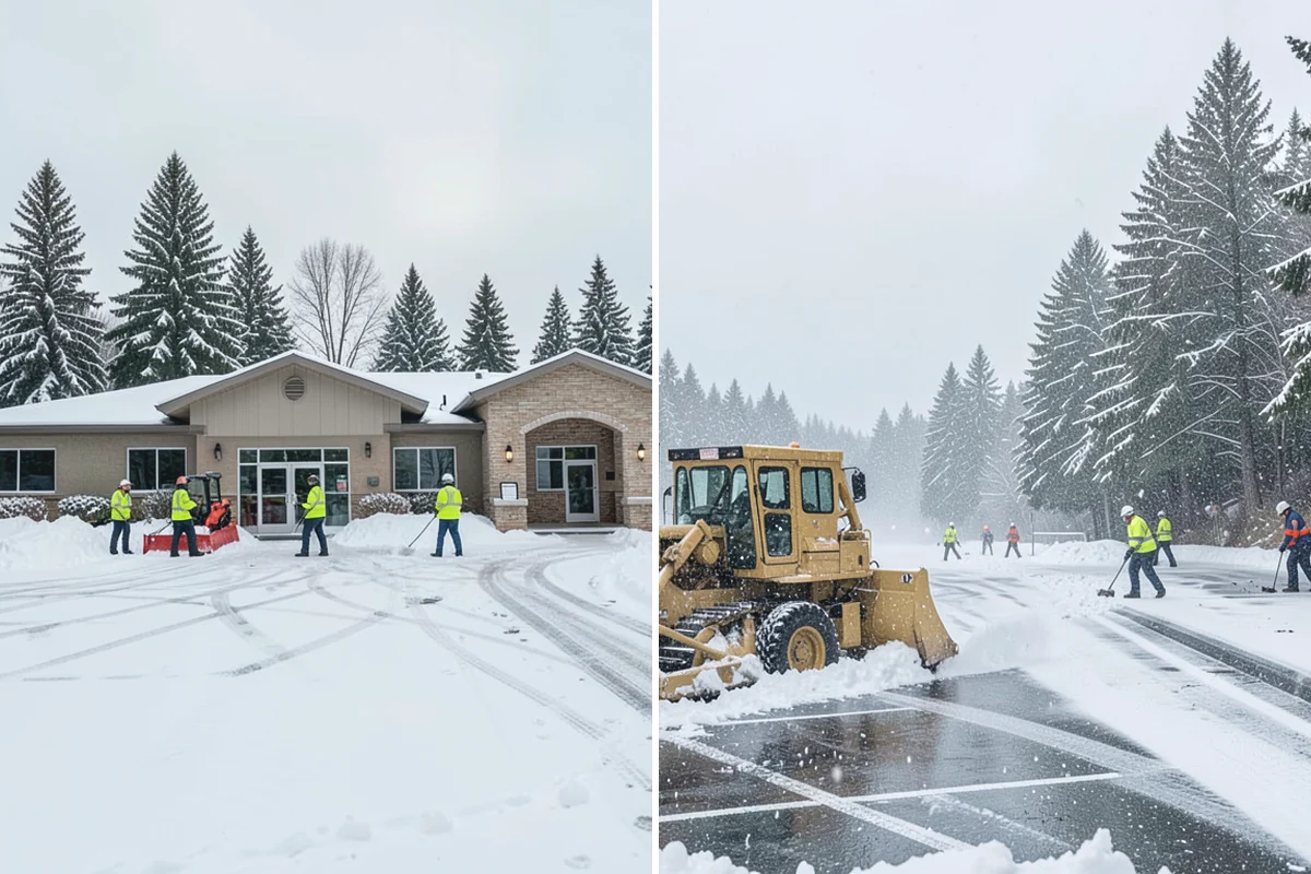 Hotel Parking Lot Snow Removal in Sumner, Pierce County, WA - Prioritize the porte-cochere, entry drive, and guest parking with hotel staff