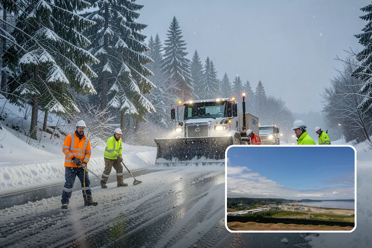Hotel Parking Lot Snow Removal in University Place, Pierce County, WA - Guests arrive and depart smoothly at any hour of the storm