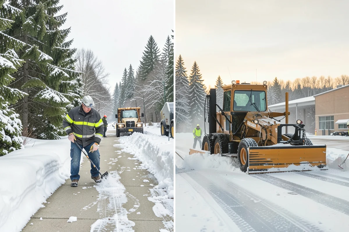 Hotel Parking Lot Snow Removal in University Place, Pierce County, WA - Prioritize the porte-cochere, entry drive, and guest parking with hotel staff