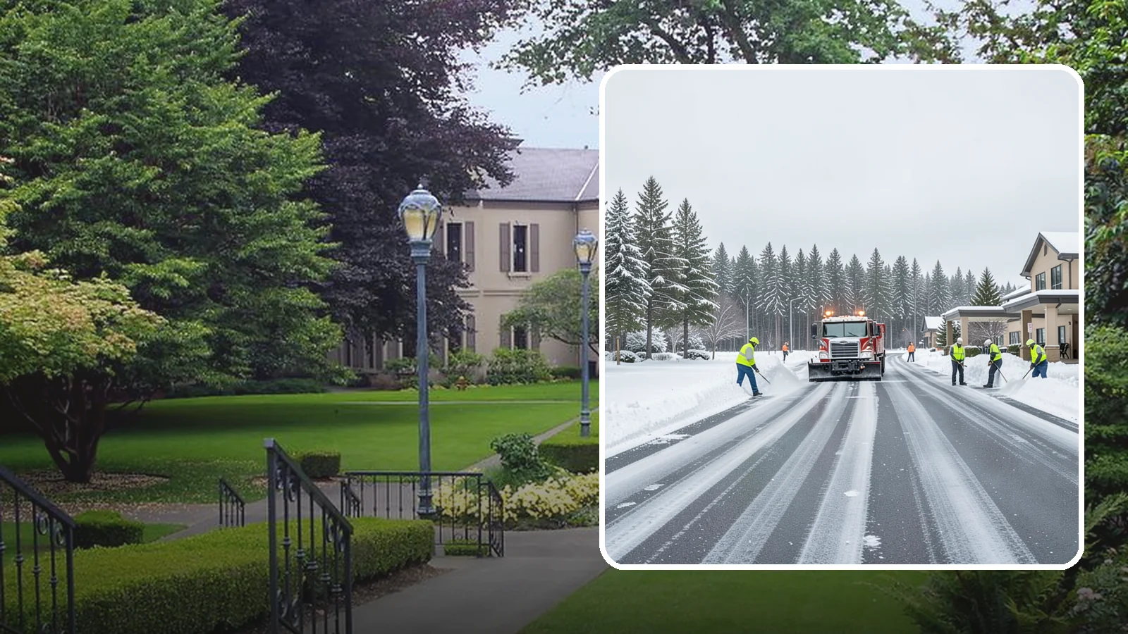 Hotel Parking Lot Snow Removal in Woodinville, King County, WA - We clear hotel lots and entry drives around the clock so Western Washington guests arrive and depart smoothly in winter.