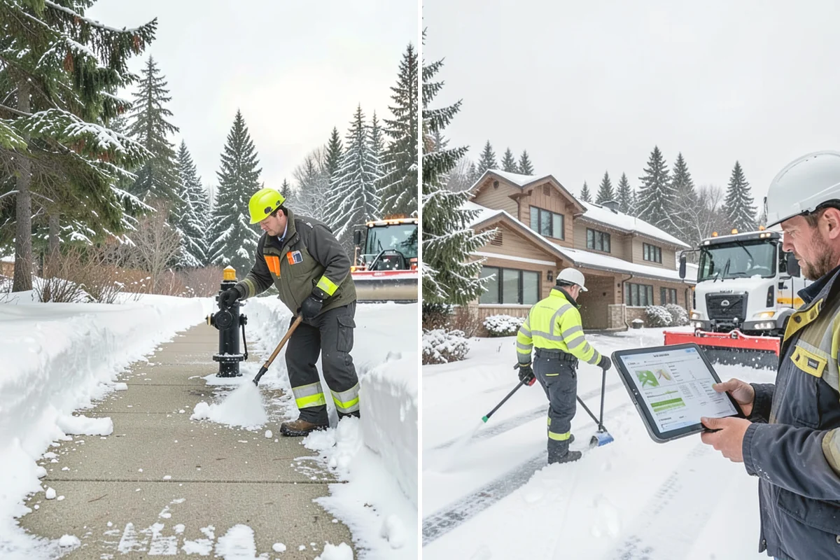 Hotel Sidewalk Clearing in Black Diamond, King County, WA - Clear the arrival canopy and check-in walk as top priority