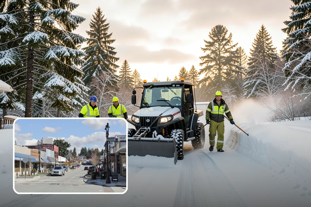 Hotel Sidewalk Clearing in Bothell, King County, WA - Around-the-clock coverage matches 24-hour guest arrivals