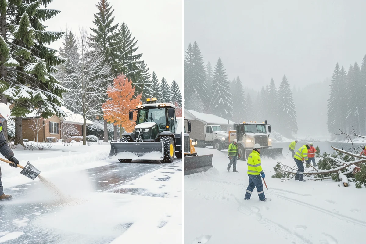 Hotel Sidewalk Clearing in Brier, Snohomish County, WA - Clear the arrival canopy and check-in walk as top priority