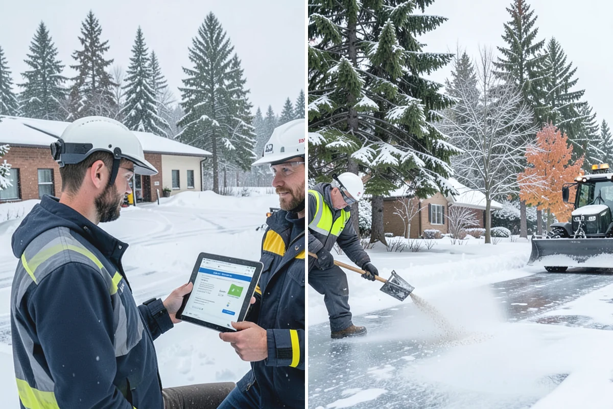Hotel Sidewalk Clearing in Buckley, Pierce County, WA - Clear the arrival canopy and check-in walk as top priority