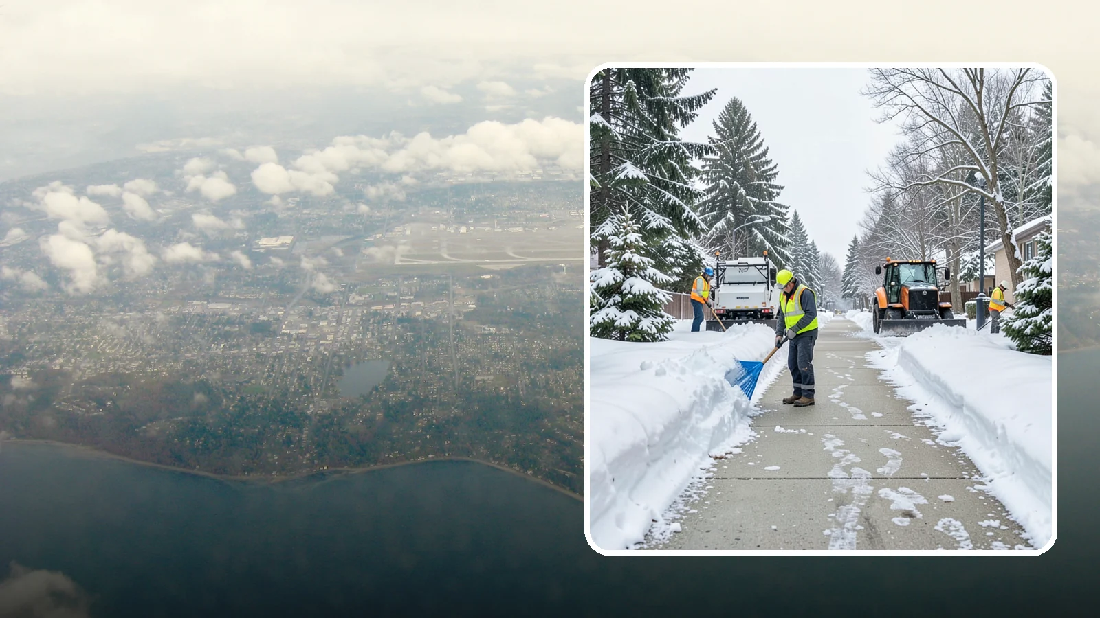 Hotel Sidewalk Clearing in Burien, King County, WA - Guest-entrance sidewalk clearing for Western Washington hotels, keeping arrival walks, luggage paths, and side entries clear...