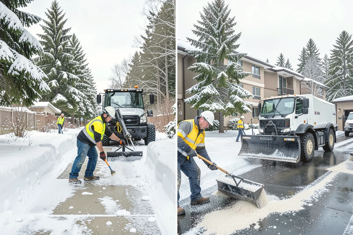 Hotel Sidewalk Clearing in Burien, King County, WA - Clear the arrival canopy and check-in walk as top priority