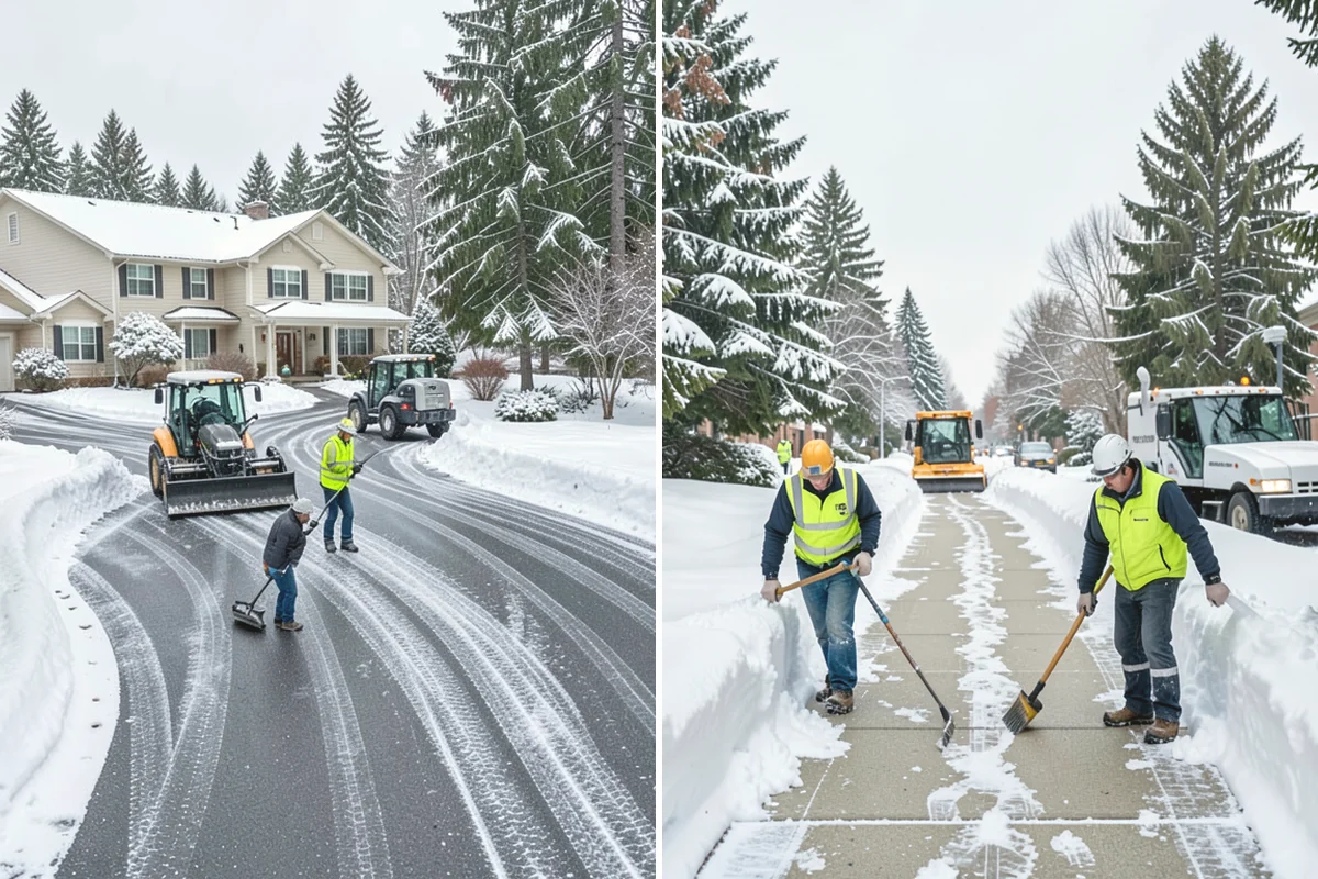 Hotel Sidewalk Clearing in Burlington, Skagit County, WA - Clear the arrival canopy and check-in walk as top priority