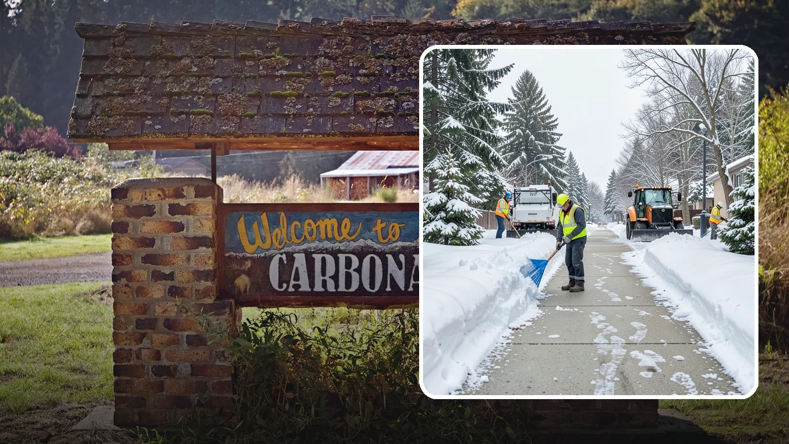 Hotel Sidewalk Clearing in Carbonado, Pierce County, WA - Guest-entrance sidewalk clearing for Western Washington hotels, keeping arrival walks, luggage paths, and side entries clear...