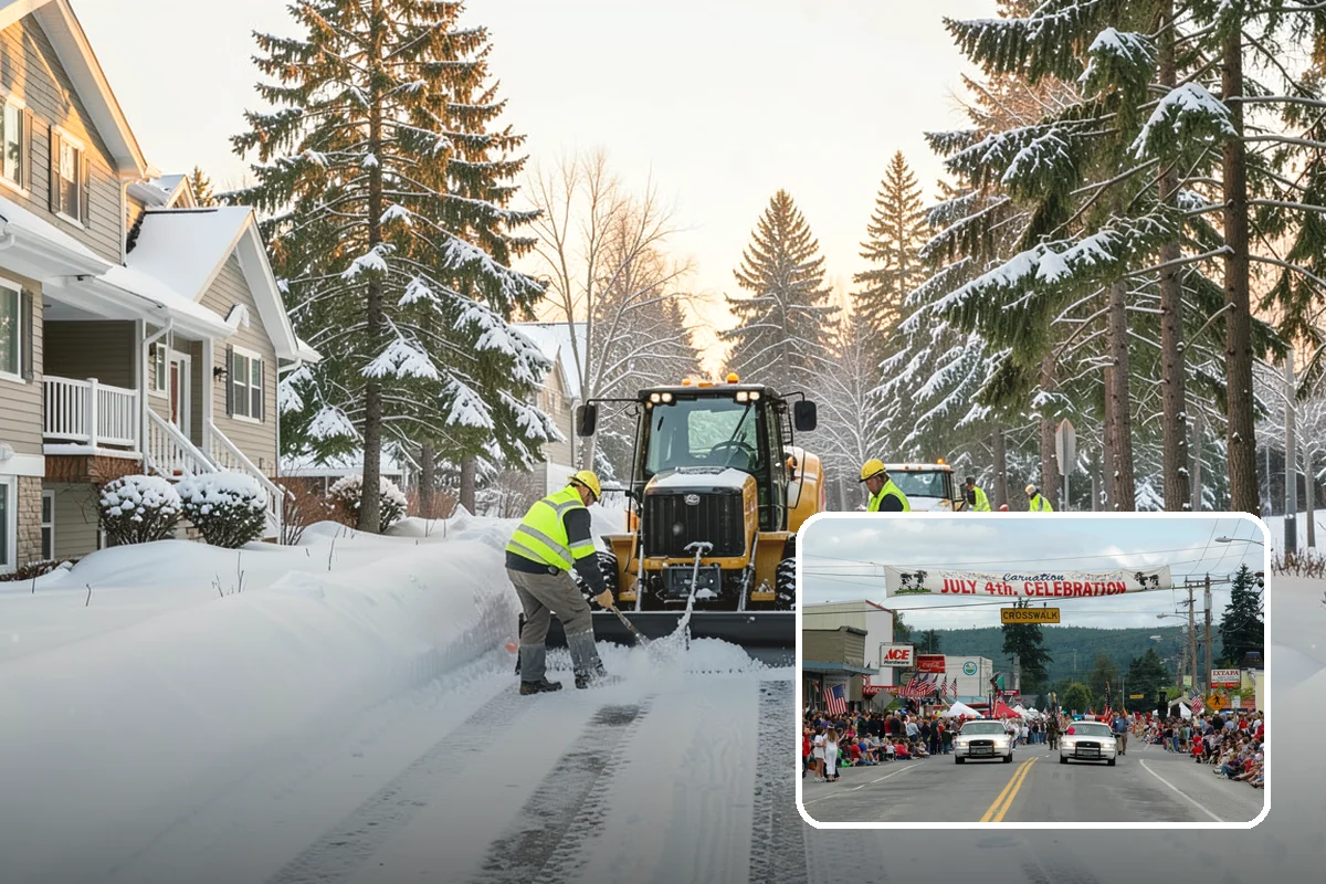 Hotel Sidewalk Clearing in Carnation, King County, WA - Around-the-clock coverage matches 24-hour guest arrivals