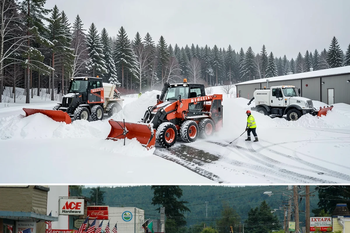 Hotel Sidewalk Clearing in Carnation, King County, WA - Hotel demand is steady from December through February, with overnight freezing drizzle posing the greatest risk to late-arriving...